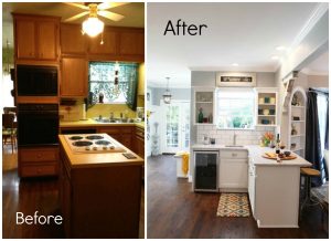 fixer upper kitchen before and after scaled
