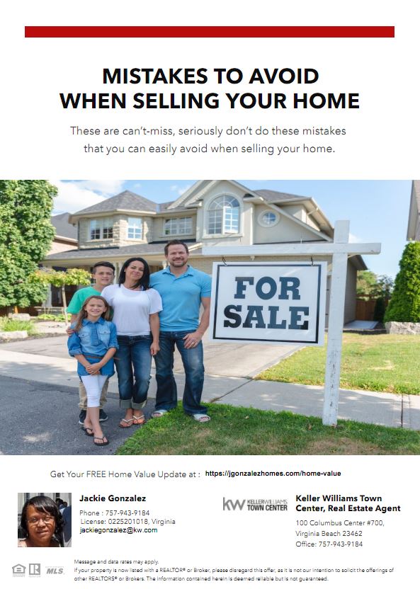 Mistakes to avoid when selling your home