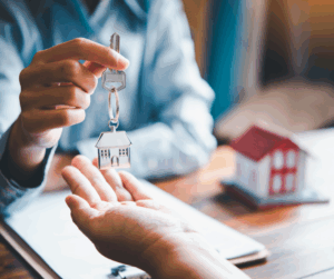 realtor with keys in hand